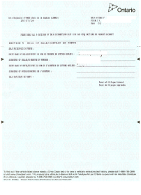 Ontario UVIP (Used Vehicle Information Package) Page 3 - Bill of Sale